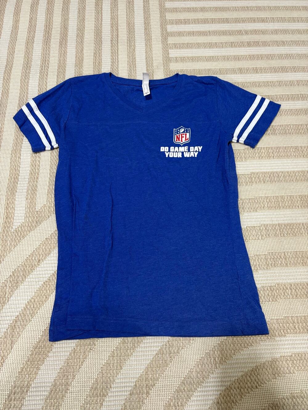 NFL Do Game Day Your Way Blue Ladies Medium V Neck Tee